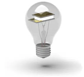 TEC device inside a light bulb