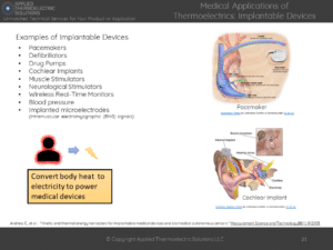 medical applications thermoelectric body heat harvester implantable generators