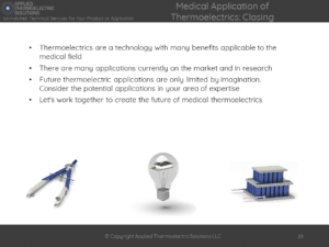 medical applications thermoelectrics work
