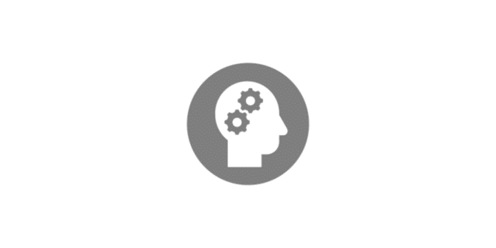 Head with gears icon for thermoelectric consulting services