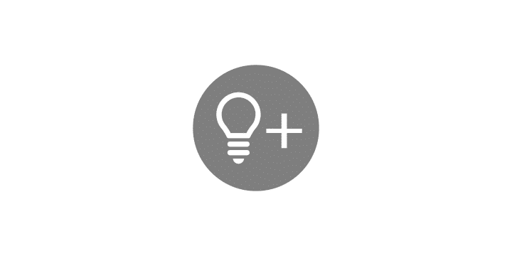 Lightbulb plus icon for thermoelectric idea to prototype service